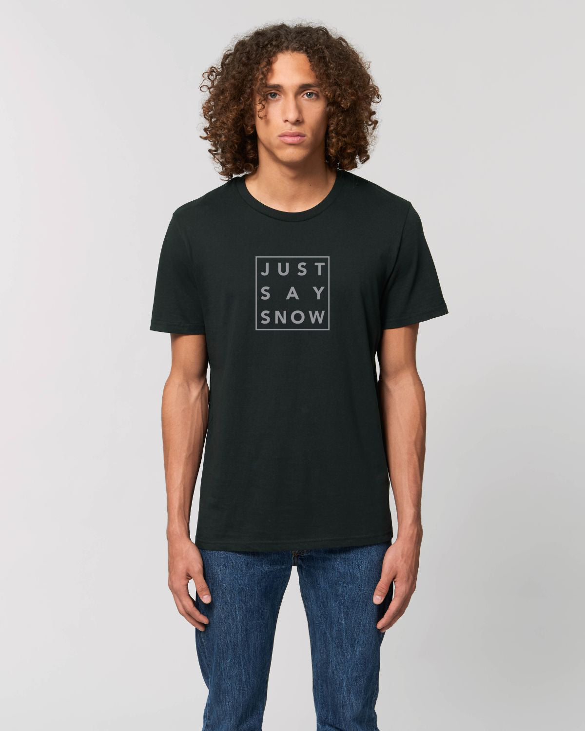 T-Shirt Homme JUST SAY SNOW Noir - DP