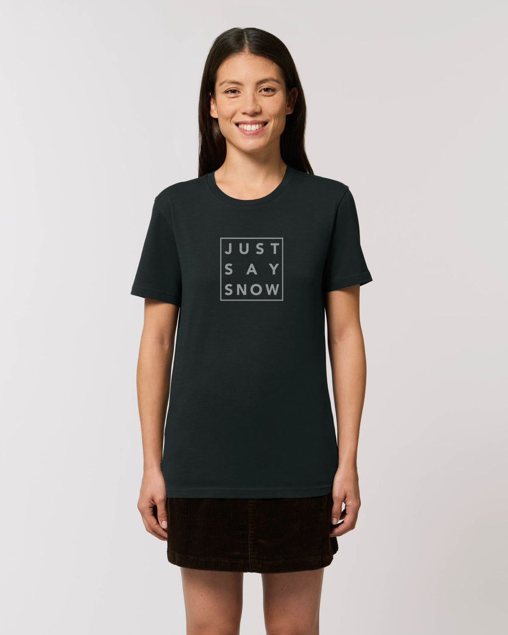 T-Shirt Femme JUST SAY SNOW Noir - DP