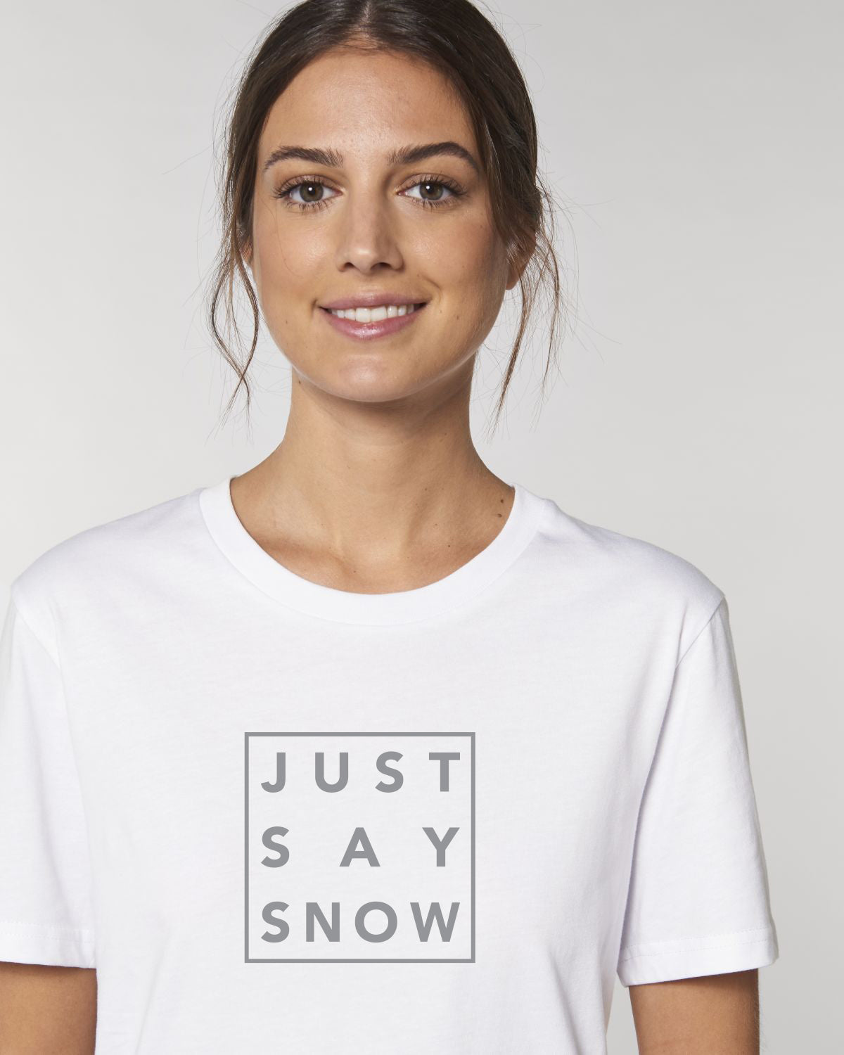 T-Shirt Femme JUST SAY SNOW Blanc - DP