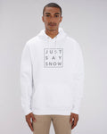 Hoodie Homme einfach sagen SNOW Blanc